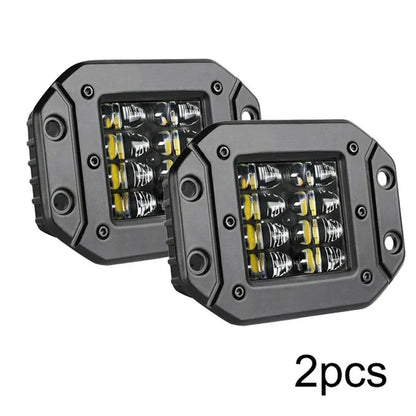 2X 5" Flush Mount Work off Road 12V 24V 40W Spot Beam LED Pods Light Bar for Car Truck Atv Jeep Headlight