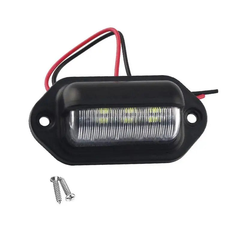 2-Pack of 6 LED White License Plate Lights for SUVs, Trucks, Trailers, and Vans