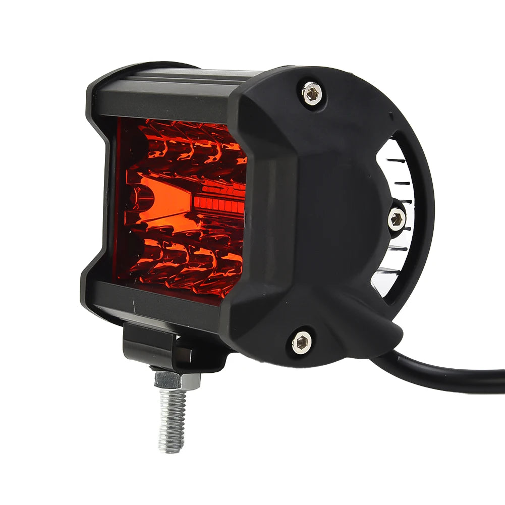 4 Inch LED Work Light Flood Spot Lights 9-32V 60W Super Light Driving Lamp for Offroad Car Truck ATV Red Car Lights