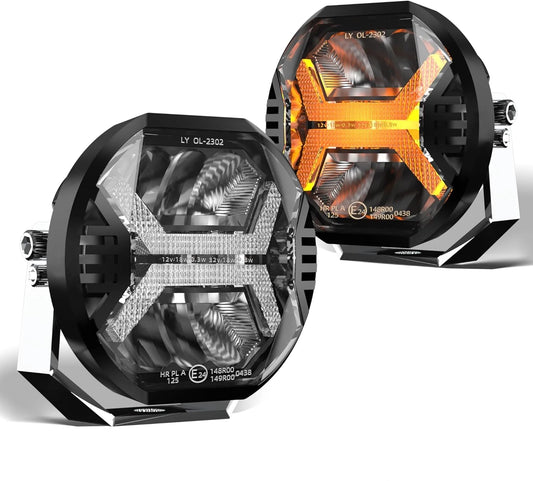 4 Inch Car Led Work Light Bar 12V Amber DRL Driving Light Spotlight for Jeep Offroad Boat Tractor Truck 4X4 SUV ATV Headlight