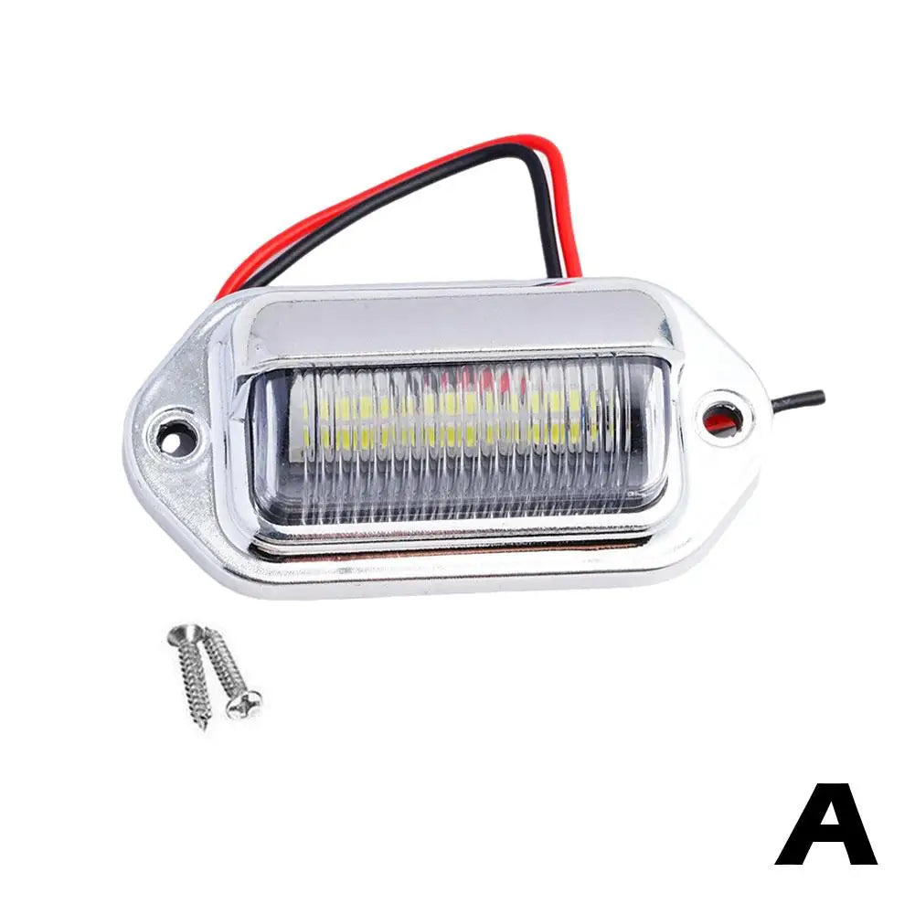 2-Pack of 6 LED White License Plate Lights for SUVs, Trucks, Trailers, and Vans