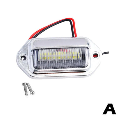 2-Pack of 6 LED White License Plate Lights for SUVs, Trucks, Trailers, and Vans