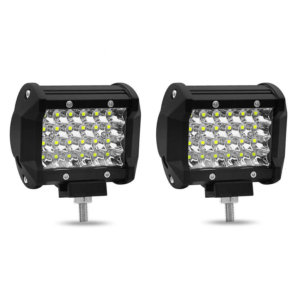 Universal Car Tow Hitch Hook Mount Bracket with 4'' 60W/72W/18W LED Work Light Fog Lamp Holder Rear Backup Off-Road Use Truck